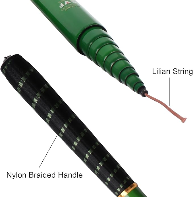 Goture Telescopic Tenkara Fishing RodPortable Hand Fishing Poles 12-24Ft | Reinforced ultralight blank resists cracking on hard runs; ideal all-round length for stream, pond & lake bank fishing