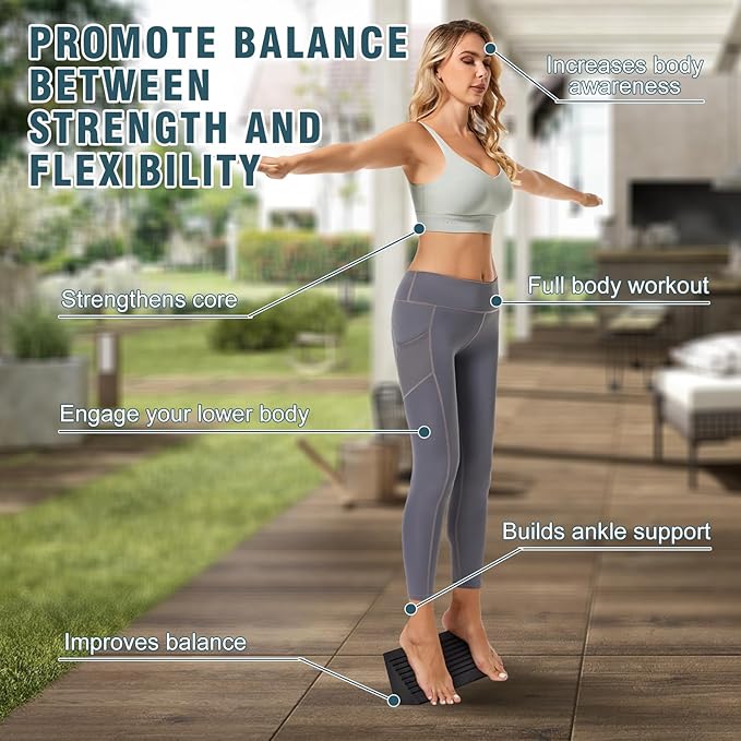 Ankle Balance Boards,Ankle Strengthener,Calf Stretcher,Achilles Stretcher,Slant Board for Calf Stretching