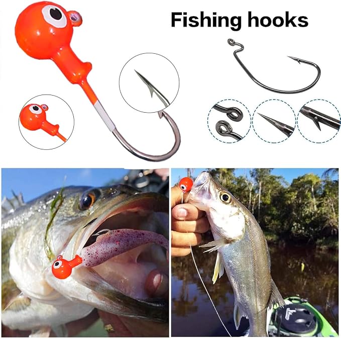 Fishing Lures Freshwater Bait Tackle kit.Tackle Box Including crankbaits topwater Lures,Jigs,Spoons and More Fishing Gear Set.Suitable for Bass Trout Salmon.