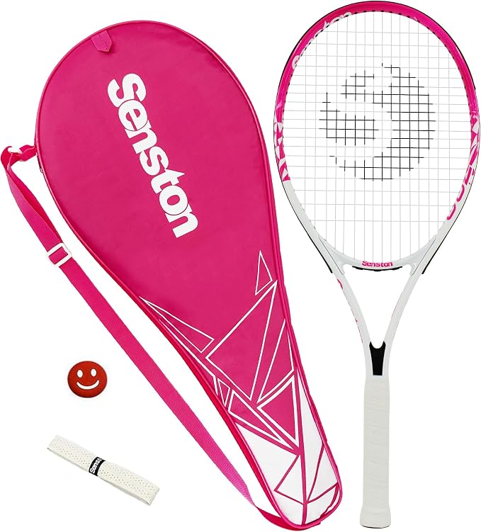 Senston 27 inch Tennis Racket for Adults 1 Pack Tennis Racket Set Tennis Overgrip, Vibration Damper