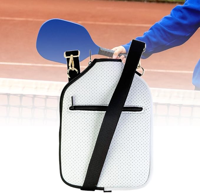 harayaa Paddle Cover Neoprene Racket Sleeve with Detachable Shoulder Strap Zipper Storage Bag Holder Case Suitable for Park Activities Home Communi