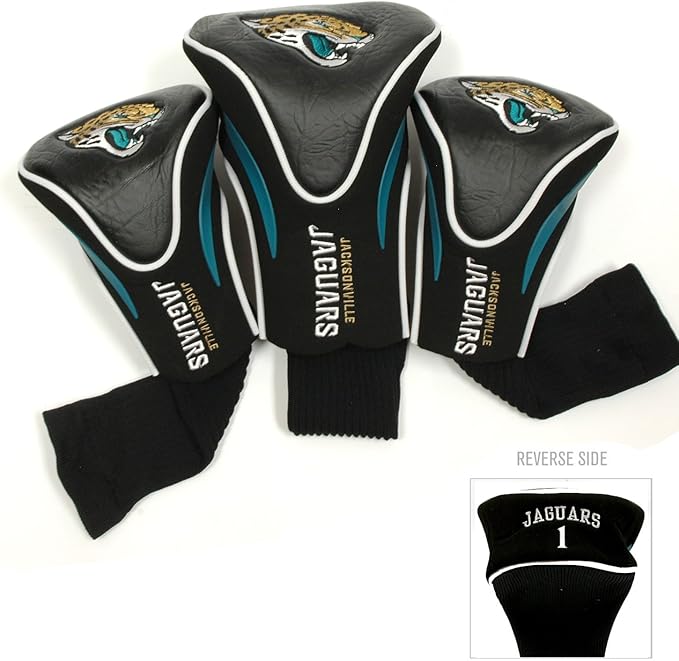 Team Golf NFL Cincinnati Bengals Contour Golf Club Headcovers (3 Count) Numbered 1, 3, & X, Fits Oversized Drivers, Utility, Rescue & Fairway Clubs, Velour Lined for Extra Club Protection