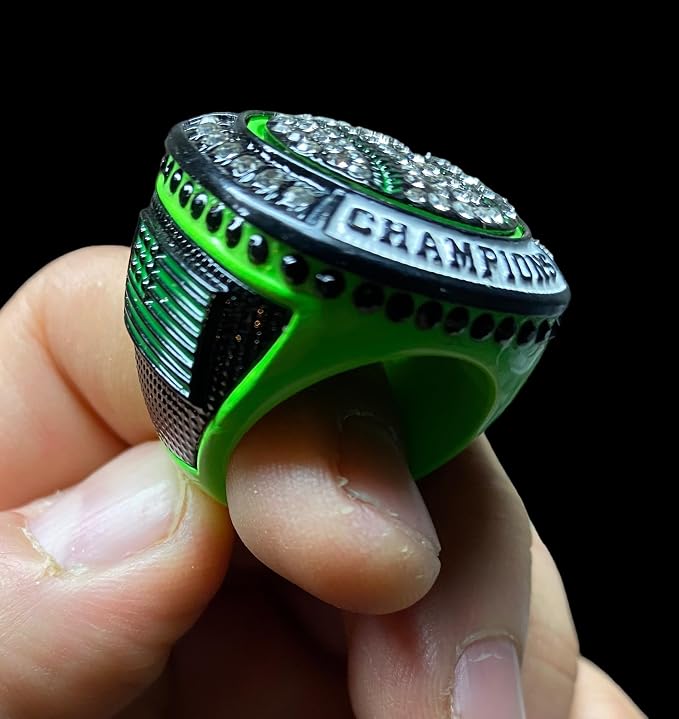 Legacy Rings 1 or 12 Pack Neon Green Baseball Softball Championship Trophy Ring Award for Tournament Champion or Finalist
