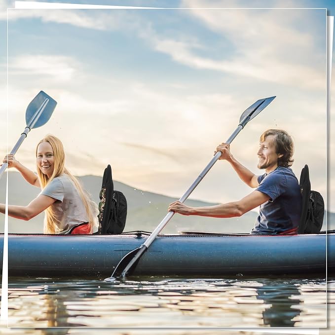 Lewtemi Thicken Kayak Seat with Back Support Canoe Paddle Board Seat with Detachable Storage Bag Adjustable Sit on Top Paddleboard Cushion for Kayaking Canoeing Rafting