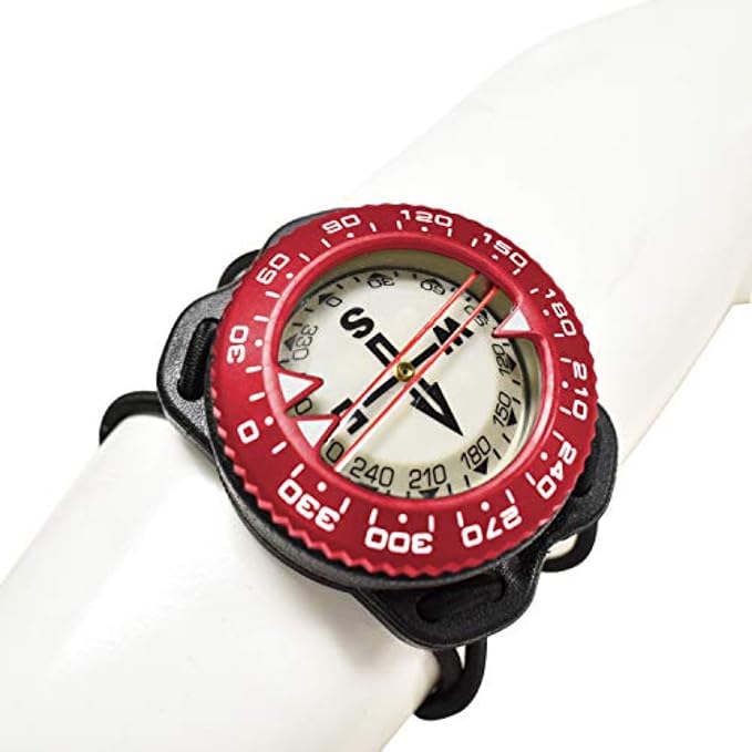 Scuba Choice Diving Compass (Wrist/Bungee Mount) – Easy-to-Read Underwater Navigation Tool for Scuba Diving, Durable Design with Rotating Bezel, Reliable Directional Aid for Deep Dive Adventures