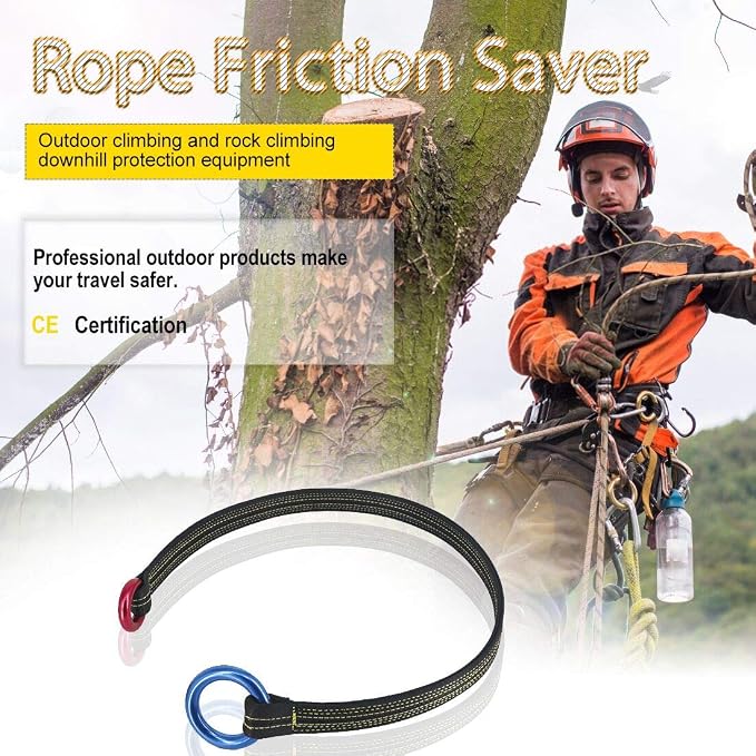 NewDoar Tree Arborist Friction Saver 22KN Climbing Cambium Saver Loop Belt Sling Retrievable Anchor 35.4 inch/43 inch
