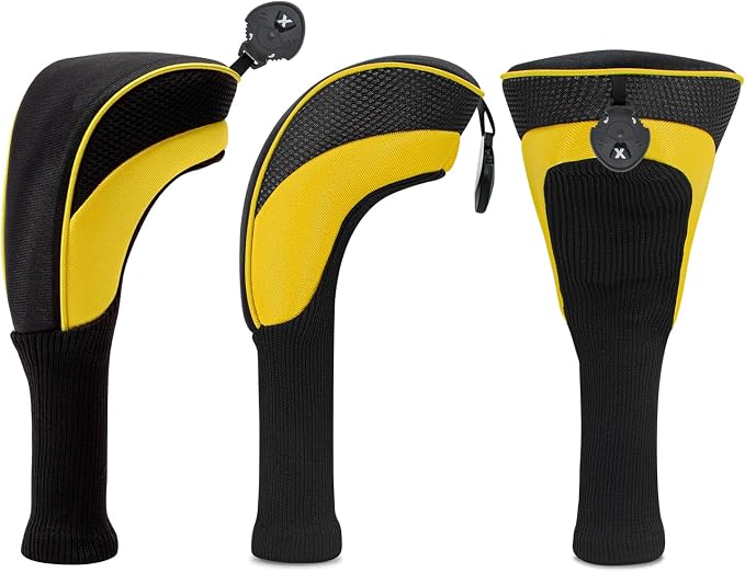 Wood Headcover Golf Club Covers Driver Headcovers Nylon Head Covers Designed to Fit All Woods - 3/4/5/6 Pack/Set Golf Accessories Suitable for Men and Women