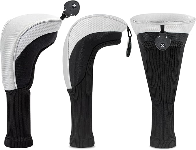 Wood Headcover Golf Club Covers Driver Headcovers Nylon Head Covers Designed to Fit All Woods - 3/4/5/6 Pack/Set Golf Accessories Suitable for Men and Women