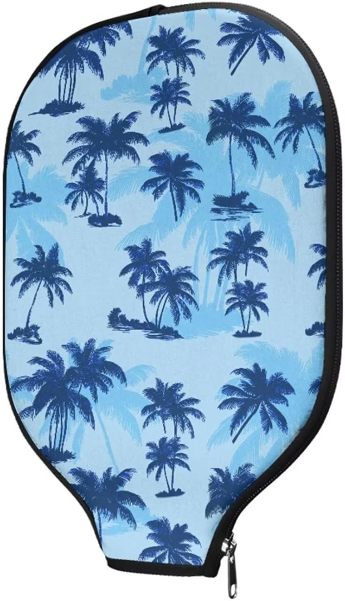 Blue Camo Corgi Pattern Print Pickleball Paddle Covers Only Paddles Holder Sleeve Fits Most Rackets