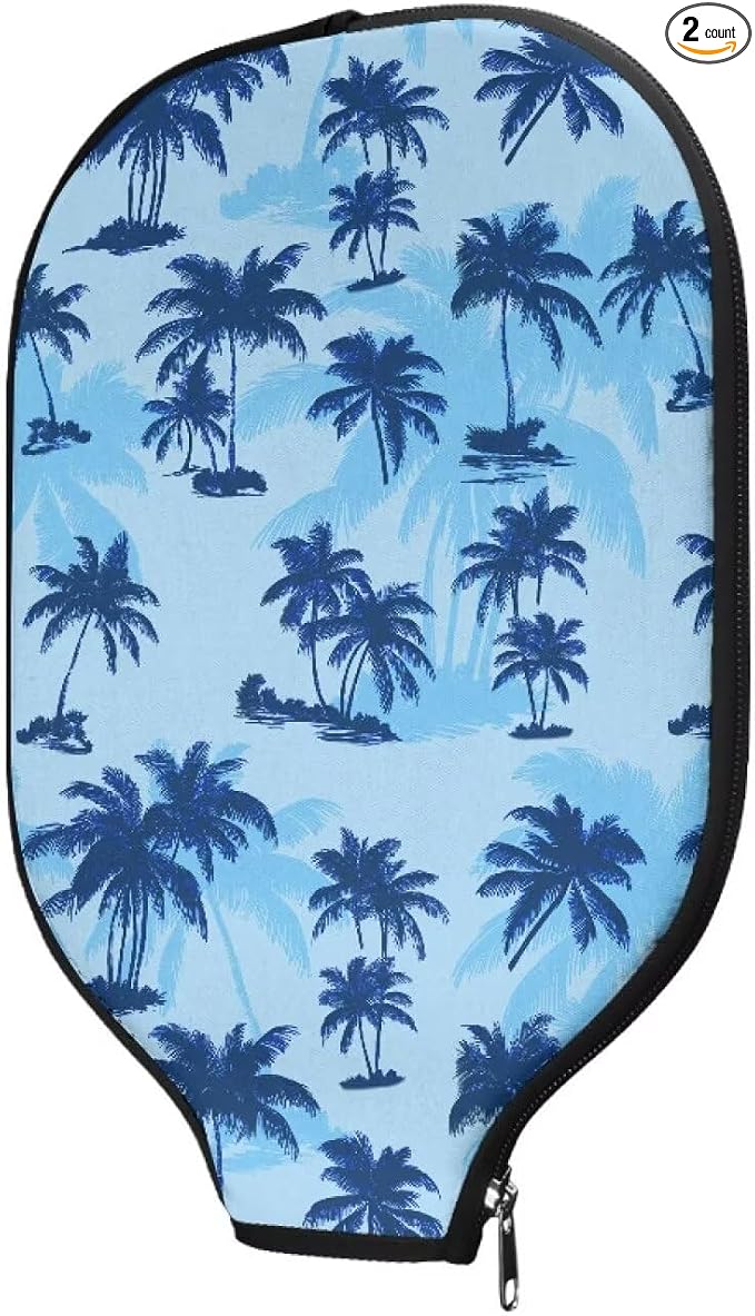 Blue Camo Corgi Pattern Print Pickleball Paddle Covers Only Paddles Holder Sleeve Fits Most Rackets