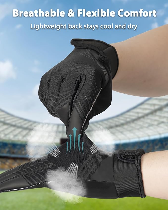 RIGWARL Football Gloves Adult Men, Youth Kids Football Gloves with Super Sticky Grip, Receiver Glove Adult Youth Kids Best Gift for Father‘s Day
