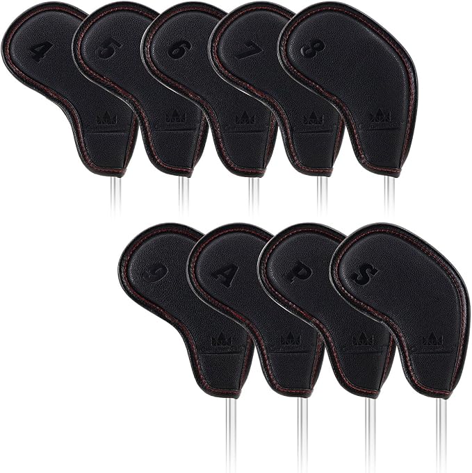 Craftsman Golf Embossed No. Black Cyan Golf Club Iron Headcovers Set for Ping Callaway Mizuno Taylomade Etc.
