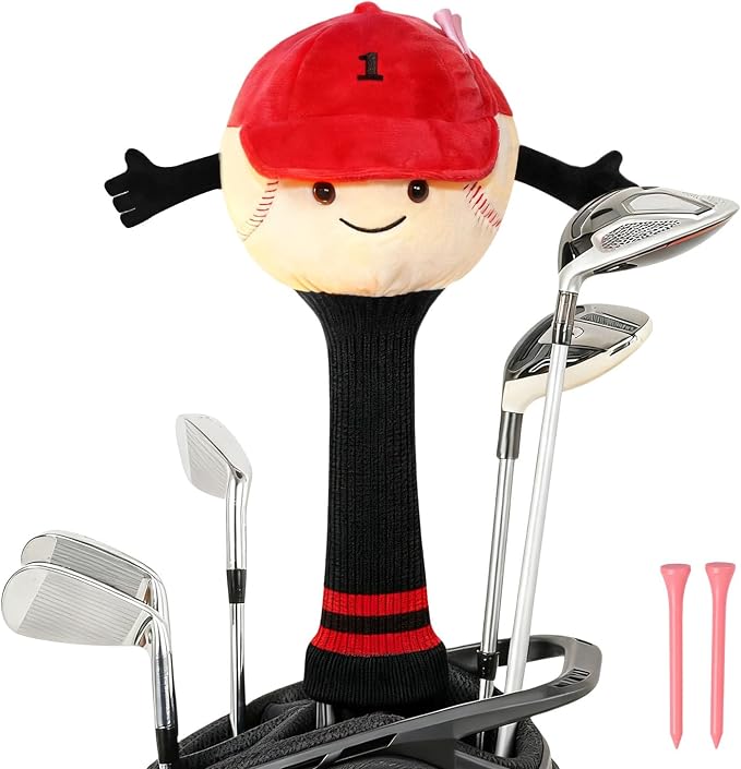 Funny Golf Driver Headcover Plush Cartoon Animal Golf Club Head Covers Golf Club Covers Driver Cover Fits 460cc Driver Head