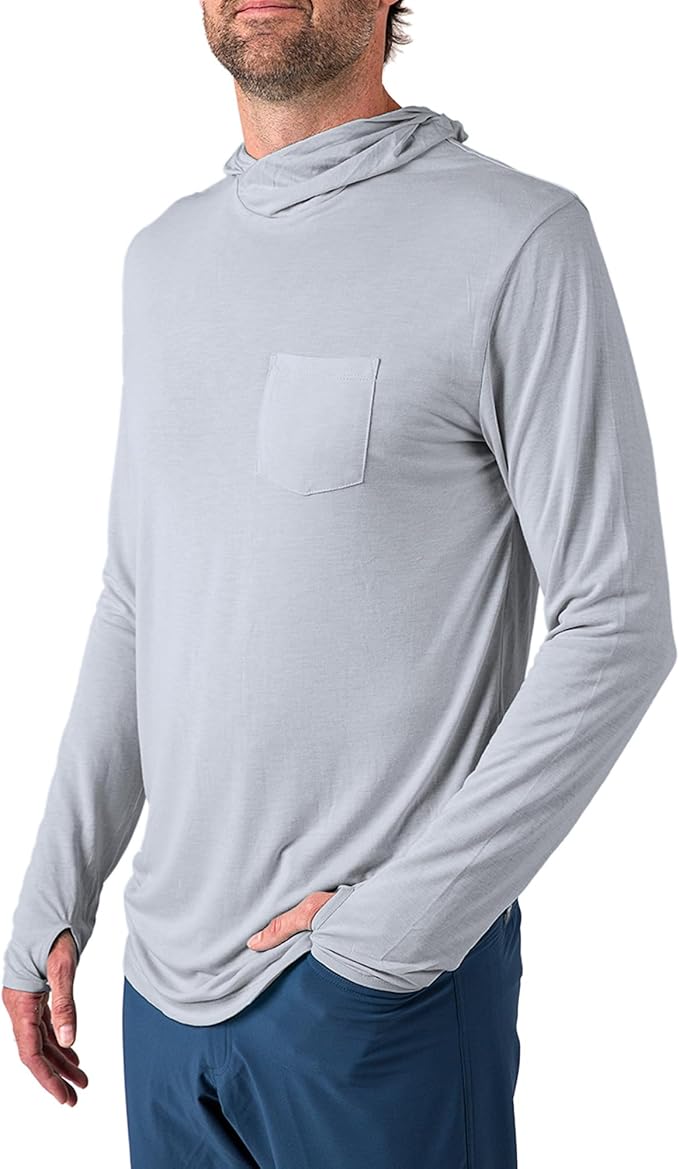 Free Fly Men's Lightweight Hoodie - UPF 20+ Sun Protection Hoodie for Men - Breathable Long Sleeve Sun Shirt for Fishing