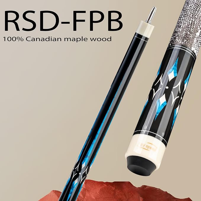 Pool Cue Stick Low Deflection Shaft Billiard Cue Stick with Hard Case 19-20 oz Professional Pool Stick