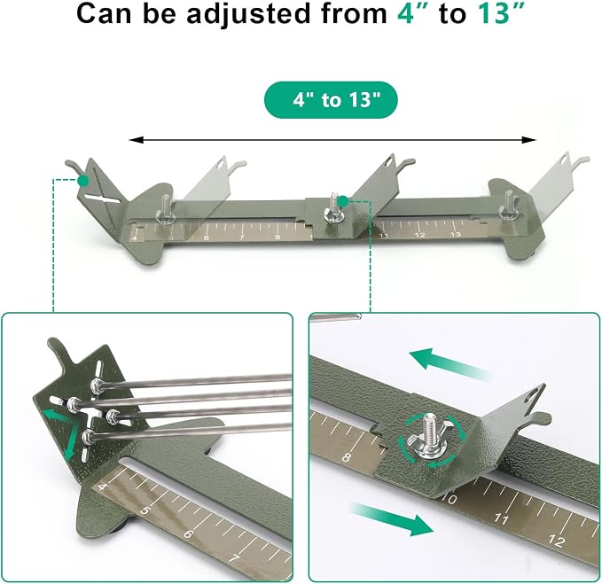 Catcan 2 in 1 Paracord Bracelet Jig, Paracord Bracelet Making Kit, Adjustable Length DIY Craft Monkey Fist Jig Tools 4" to 13" with Free Cord and Buckles