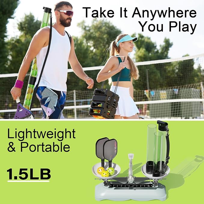 17 Balls Pickleball Ball Retriever & Ball Holder Storage with Strap, Back Saver for Pickleball Accessories, Quick for Pickleball Tube Ball Pickup