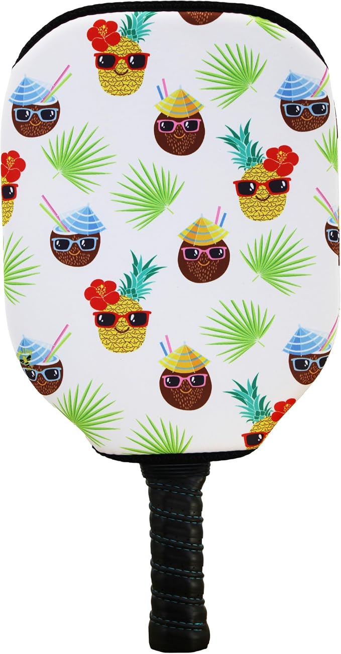 BeeJos Hawaiian Collection: Premium Slip-On Pickleball Paddle Cover-Fits Standard Size Paddles-Zipperless (Paddle not Included)