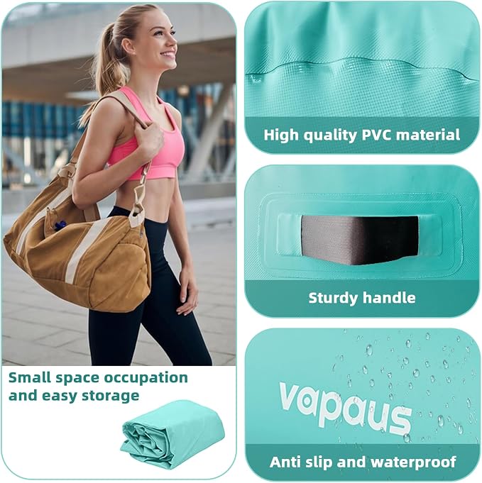 Vapaus Gymnastics Air Barrel Inflatable Tumbling Roller Mat Back Handspring Trainer Air Tumbler Octagon Barrel Gymnastics Equipment for Tumble Track Cheerleading Yoga Training Durable AntiSlip Double Seal Without Pump