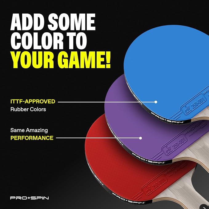 PRO-SPIN Ping Pong Paddles – ITTF Approved Professional Table Tennis Rackets with Carbon Fiber for Superior Control | 7-Ply Blade, Premium Rubber, 2.0mm Sponge