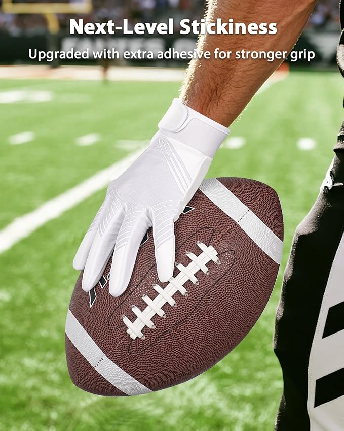 RIGWARL Football Gloves Adult Men, Youth Kids Football Gloves with Super Sticky Grip, Receiver Glove Adult Youth Kids Best Gift for Father‘s Day