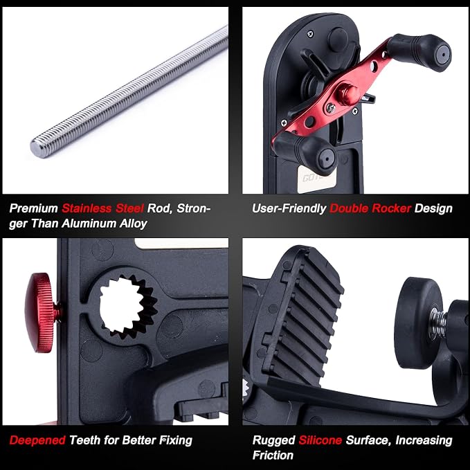 Goture Fishing Line Spooler for Fishing Reel, Fits Spools up to 5.9 in Fishing Spooler, Available in Two Lengths Fishing Reel Line Spooler, Adjustable Friction Machine Spooling Station System