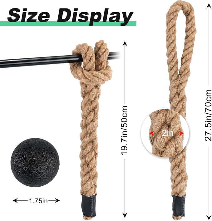 Rope Grips for Pull Ups, Enhance Grip Strength & Endurance, Versatile Fitness Accessory for Dumbbells & Barbells, Pull Up Bars Durable & Comfortable Design