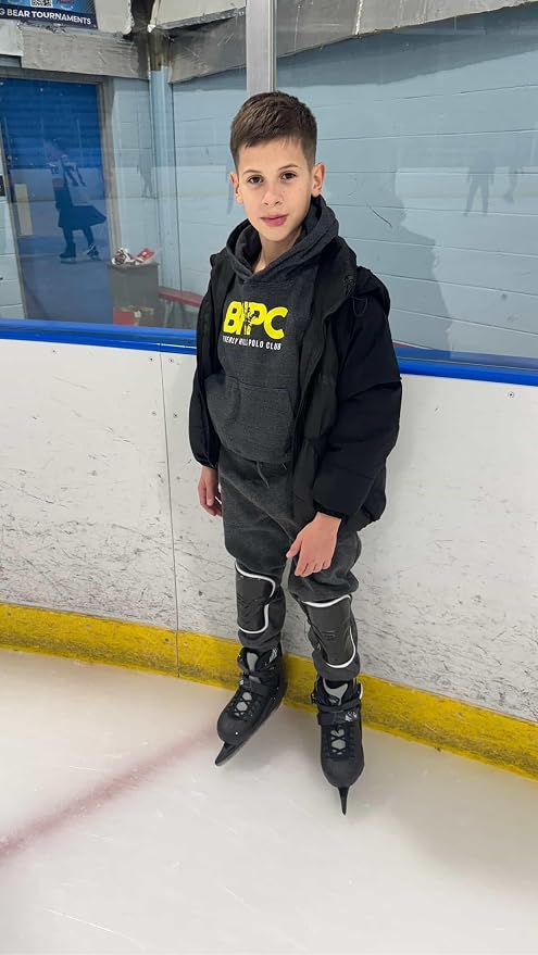 Nattork Ice Skates 4 Sizes Adjustable for Kids Boys Girls, Fun Beginner Ice Skating for Outdoor, Soft and Comfortable Hard Protection for Children Youths Teen