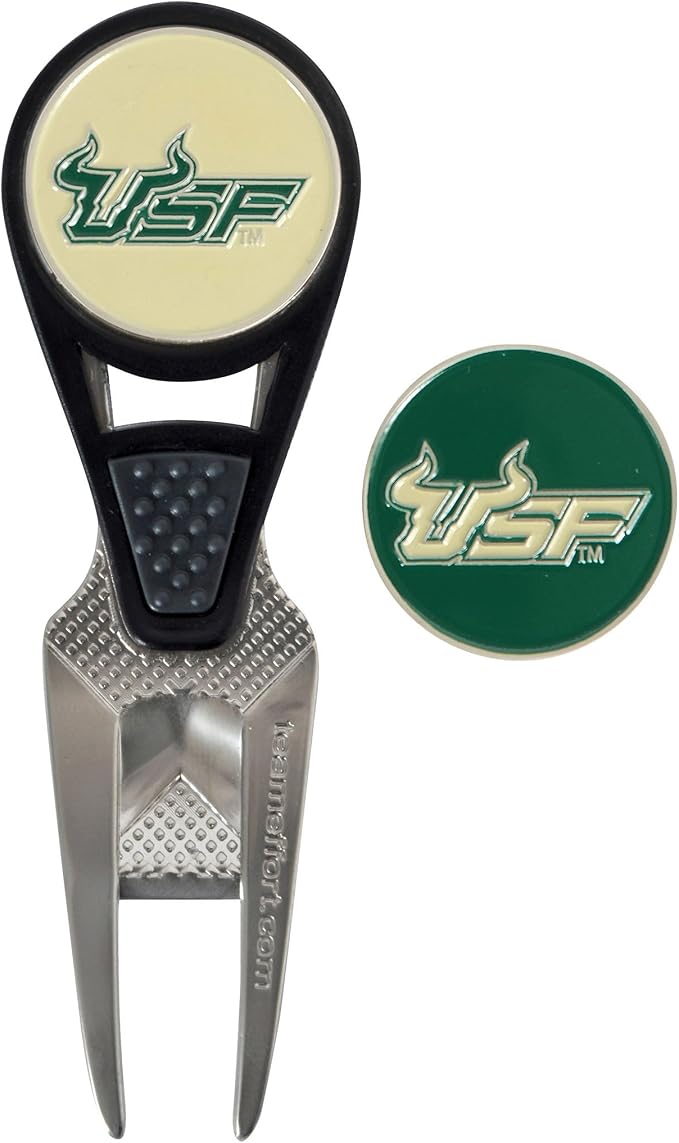 Team Effort Collegiate CVX Ball Mark Repair Tool & 2 Ball Markers