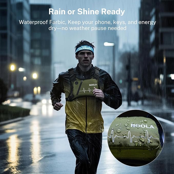 NOOLA Running Chest Pack, Running Vest for Men with Reflective Back, Sport Chest Bag for Runners, Cycling, Biking, EDC Pouch
