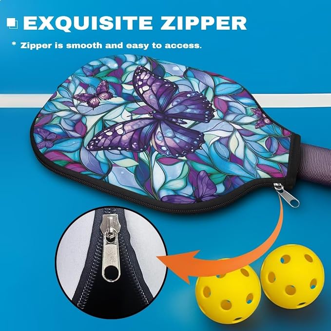 Pickleball Paddle Covers Only for Men and Women Zipper Closure Protection and Decoration