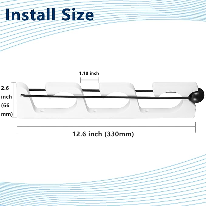 Wall Mount Fishing Rod Holders,3 Rod Holder Storage for Wall & Garage Storage Organizer Gear Equipment Gifts(O-shaped hole)