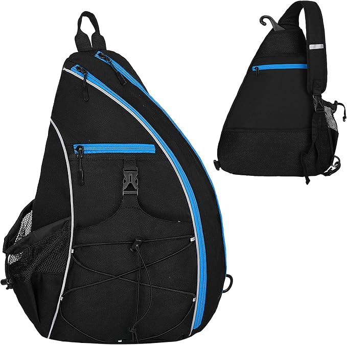 Goloni Pickleball Sling Bag for Men Women, Lightweight Pickleball Backpack with Fence Hook