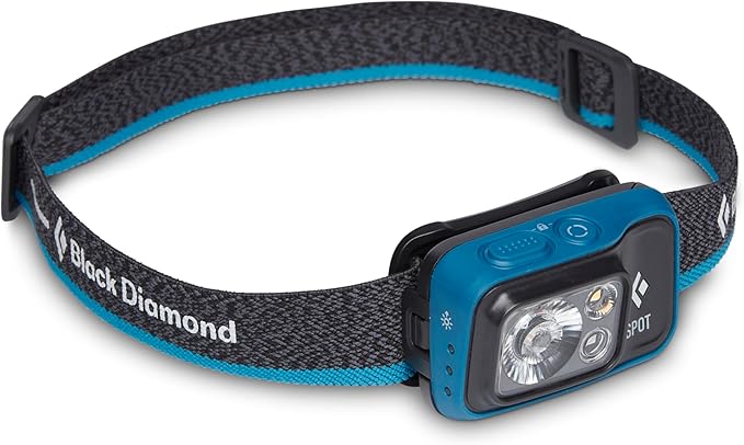 BLACK DIAMOND Spot 400 Headlamp | 400 Lumens Brightness, Dimmable | Waterproof & Durable | 3X AAA Battery Operated (Included) | BD Azul