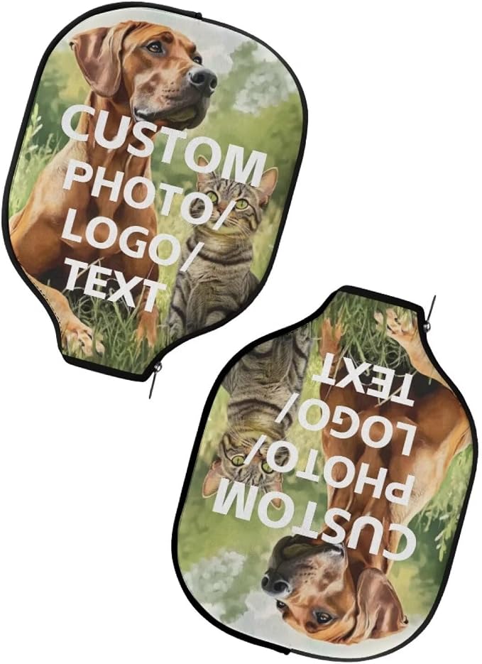 Blue Camo Corgi Pattern Print Pickleball Paddle Covers Only Paddles Holder Sleeve Fits Most Rackets