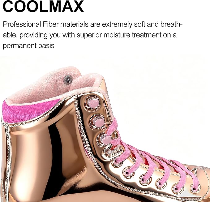 Nattork Figure Skates for Boys and Girls Excellence Stainless Steel Blades Ice Figure Skating with Enhanced Support Strength Performance and Ultimate Comfort
