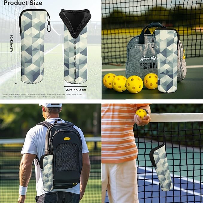 Pickleball Paddles Set 3PCS Pickleball Paddle Case Pickleball Racket Pickleball Bag Ideal for Beginners Gifts