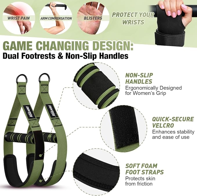 Upgraded Pull Up Assistance Bands for Women, Heavy Duty Resistance Bands with Handles, Exercise Band with Door Anchor, Workout Band Set for Pull Up Bar, Full Body Sculpting,Muscle Training, Home Gym