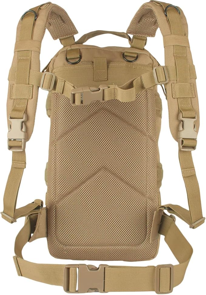 FOX OUTDOOR PRODUCTS Medium Transport Pack | 29L Tactical Backpack with Organizer Pockets, MOLLE Webbing & Hydration Sleeve, Coyote