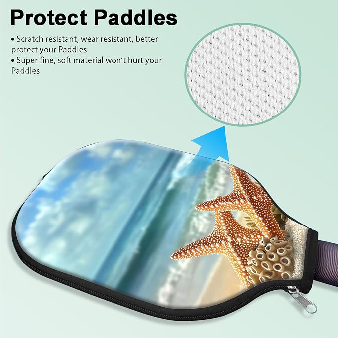 Pickleball Paddle Cover- Premium Water-Resistant Racket Sleeves with Reinforced Zippers, Universal Fit for USAPA Standard Paddles, Extra Padding Protection 6