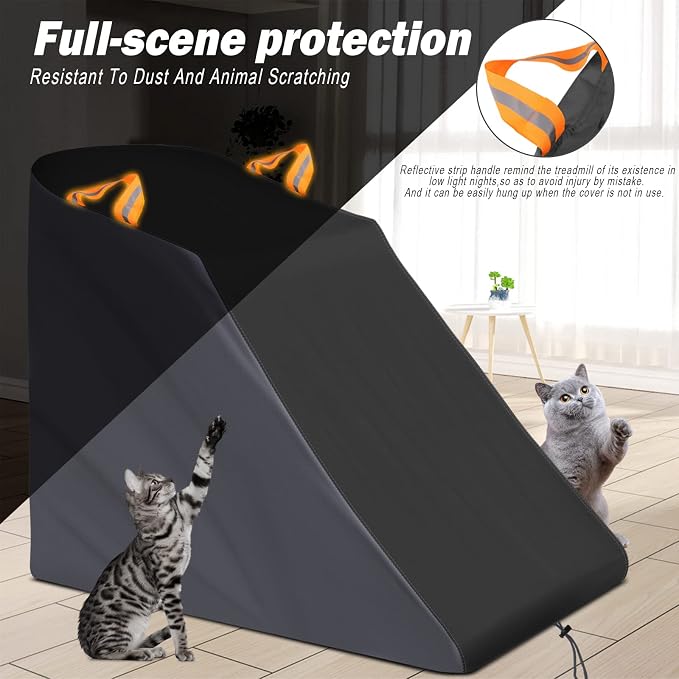 XYZCTEM Treadmill Cover Waterproof Dustproof Running Machine Cover Exercise Workout Equipment Protective with Windproof Drawstring and Air Vents for Home Gym Indoor Outdoor