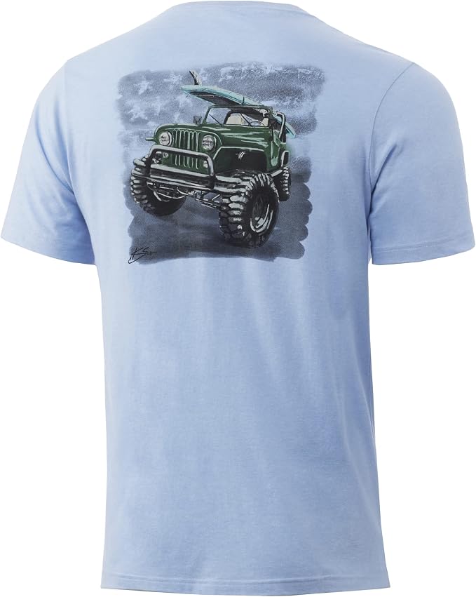 HUK Mens Performance Fishing Logo Tee, Short Sleeve T-Shirt for Men