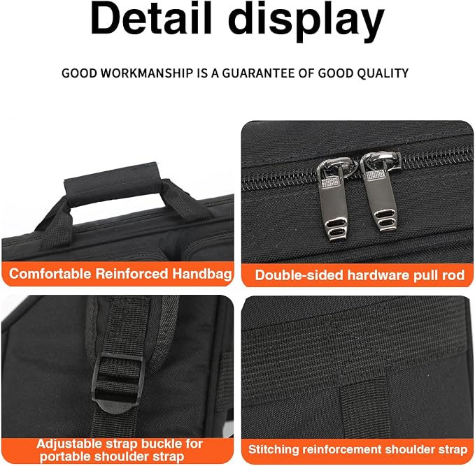 Pool Cue Case 4x4, Pool Cue Carrying Case Soft Padded Billiard Stick Bag with Multi-pocket for 4 Butts and 4 Shafts, Pool Stick Case Cue Bag with Backpack-straps for Pool Cues and Accessories
