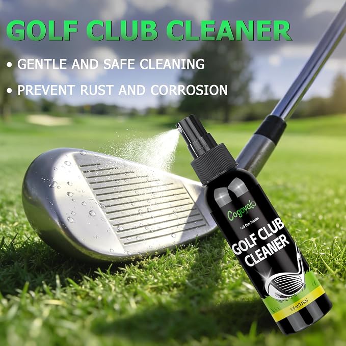 Pro Golf Club Care Kit with Golf Club Cleaner,Polish,Brush,Grip Cleaner,Golf Club Cleaning Kit Golf Accessories for Men, Golf Gifts for Golfers