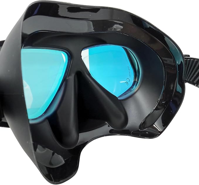 Tidal APEX Freedive Mask with Action Camera Mount- Low Volume Designed for Freediving, Spearfishing, Scuba Diving, and Snorkeling. Advanved Anti-Fog Freediving mask.