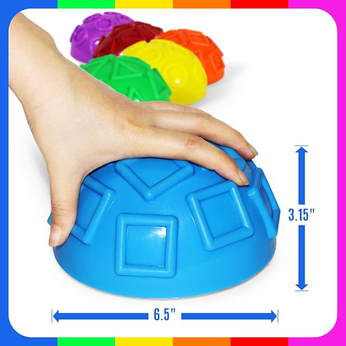Yes4All Hedgehog Balance Pods for Exercise, Core Body Balancing, Balance Pods for Youth & Adults with Hand Pump - Set of 5