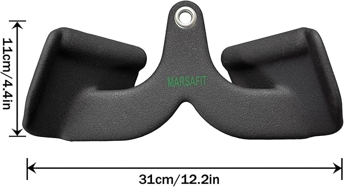 MARSAFIT Home Gym Fitness Rowing T-bar V-bar Pulley Cable Machine Attachment, Bicep Curl Tricep LAT pulldown Bar Back Strength Training Handle Grips LAT Pull Down Bar for Seat Row Workout