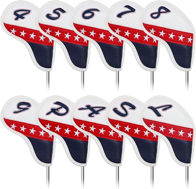 Craftsman Golf US Flag Neoprene Golf Club Head Cover Wedge Iron Protective Headcover for Callaway, Ping, Taylormade, Cobra, Etc.