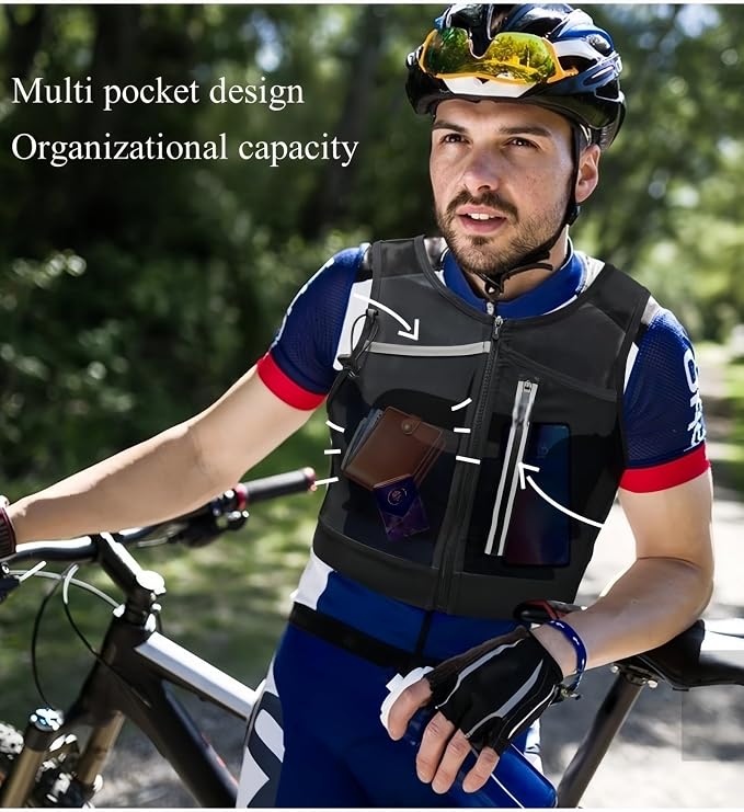 Hydration Running Vest Water Bottle Carrier, Outdoor Sports Trail Backpack for Youth, Teens and Adult