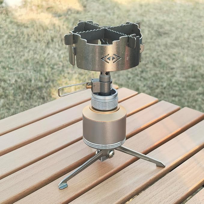 BRS 3000T Stove Windscreen Titanium Camp Stove Windshield with Storage Box for Outdoor Camping Ultralight (Grey-with stand)